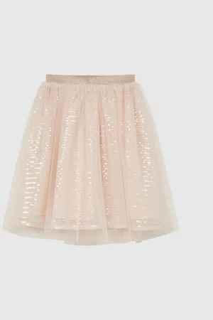 Reiss Charlotta Sequin Midi Skirt140146cm