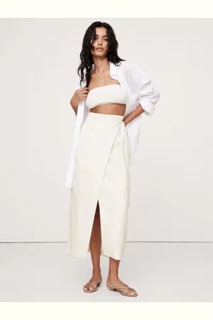 Banana Republic Linen Wrap Maxi Skirt40
