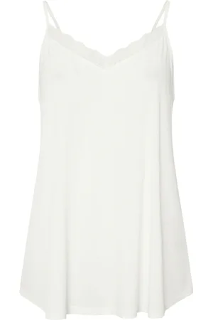 Evans Ivory Lace Trim Vest46