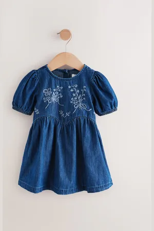 Next Embroidered Denim Dress (3mths-8yrs)2 - 3 år (92 - 98cm)