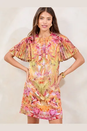 Lipsy London Blomster Plisseret Mini Shift Kjole34