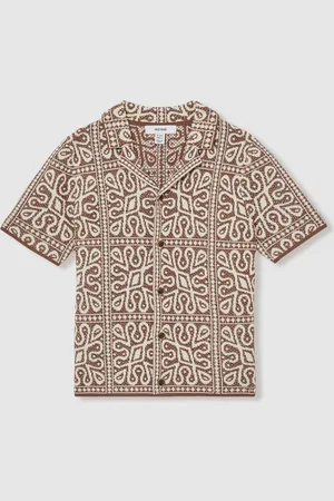 Reiss River Tile Pattern Knit Shirt104110cm