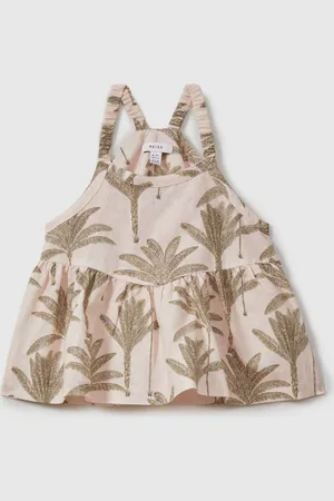 Reiss Klemee Linen-Cotton Peplum Top158164cm