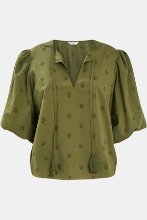 Accessorize Puff Sleeve 100% Cotton Blousemedium