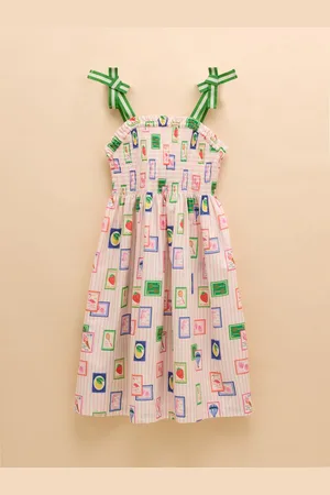 Joules Pretty As A Picture Woven Bow Tie Dress110116cm