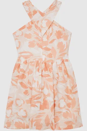 Reiss Lottie Floral Print Halter Neck Dress104110cm