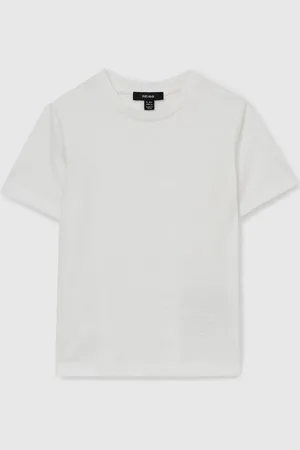 Reiss Leo Cotton Textured Crew-Neck T-Shirt128134cm