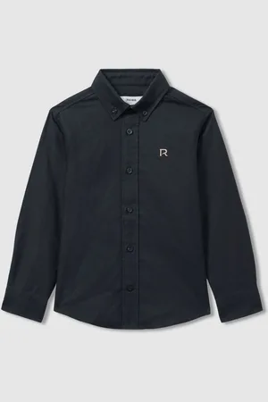 Reiss Benton 100% Cotton Oxford Embroidered Button Down Shirt9 - 10 år (134 - 140cm)
