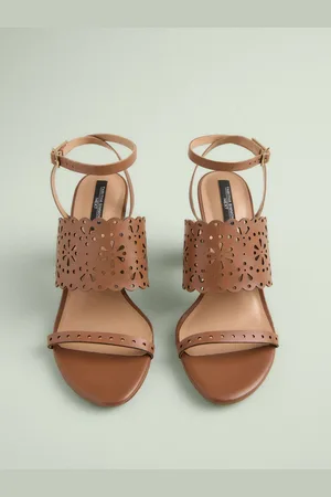 Next Tabitha Simmons x Dahlia Leather Round Toe Laser Cut Detail Block Heel Sandalseu38