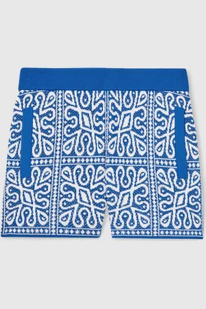 Reiss Redhill Tile Pattern Knit Shorts140146cm