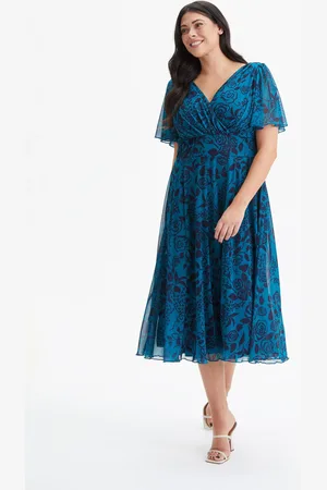 Scarlett & Jo Victoria Angel Sleeve Mesh Midi long Dress42