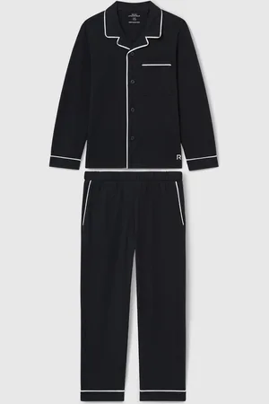Reiss Myers Set Brushed-Cotton Piped-Trim Pyjama Set8 - 9 år (128 - 134cm)