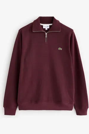 Lacoste Normal pasform Kvart lynlåshals 100% bomuld Sweatshirt