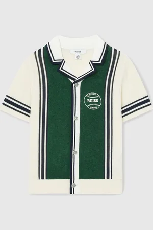 Reiss Appling Cotton Colourblock Varsity Shirt104110cm