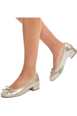 Carvela Gold Nova Ballet Jewel Pumps