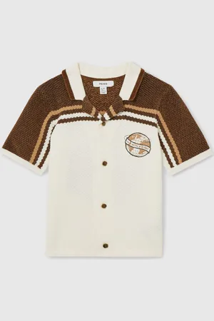 Reiss Mitchell Chenille Airlines Embroidery Shirt152158cm