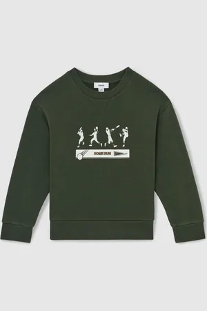 Reiss Tanner Cotton-Blend Varsity Sweatshirt110116cm