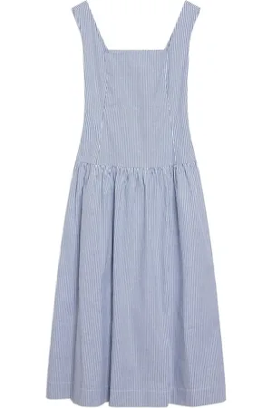Albaray Blue Ticking Stripe Sun Dress40