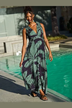 Friends Like These V-Neck Tie Waist Maxi Dress42