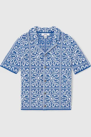 Reiss River Tile Pattern Knit Shirt146152cm