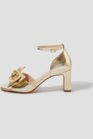 Monsoon Taya Metallic Bow Heeled Sandalseu39