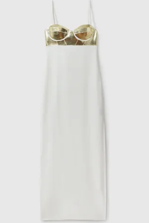 Reiss Valentina Metallisk Bustier Maxikjole34