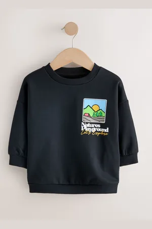 Next Rund hals bomulds Sweatshirt med tryk (3måneder-7år)98104cm