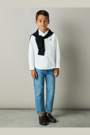 Reiss Benton 100% Cotton Oxford Embroidered Button Down Shirt6 - 7 år (116 - 122cm)