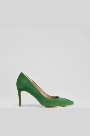 LK Bennett Floret Fern Kid Suede Stiletto Heel Courts