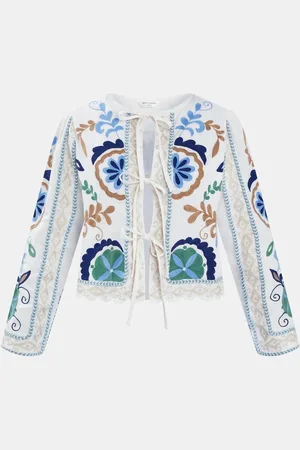 Accessorize Embroidered Tie Front Jacketsmall