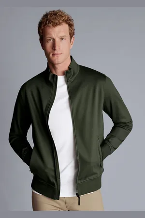 Charles Tyrwhitt 100% Cotton Performance Langærmet Højhalset Jakkemedium