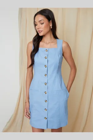 Threadbare Hør Blend Vest Sommer Kjole44