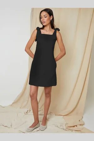 Threadbare Slips Strap Hør Blend Mini Shift Summer Kjole40