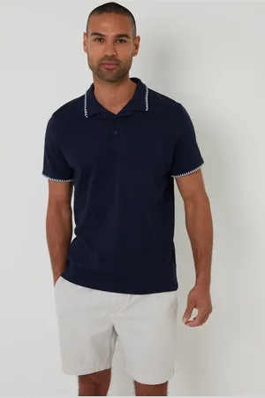 Threadbare Contrast Revere Collar 100% Bomuld Polo-skjorterxxlarge