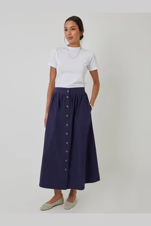 Threadbare Maxi med knapdetaljer 100% bomuldsunderdele med lommer40