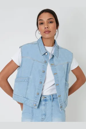 Threadbare 100% Bomuld Ærmeløs Boxy Denimjakke Vest38