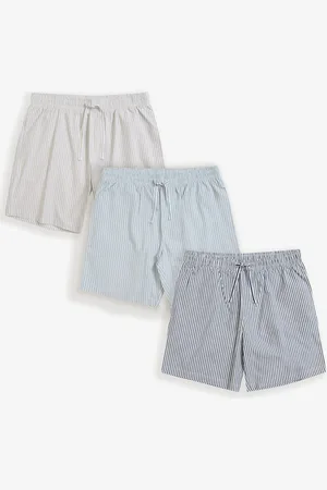 Threadbare Stripe Cotton Poplin Lounge Shorts 3 Packmedium