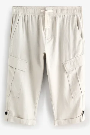 Threadbare Hør Blend 3/4 Længde Cargobukserlarge