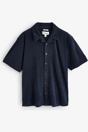 Threadbare Toweling Revere Collar Kortærmet Skjorterxxlarge