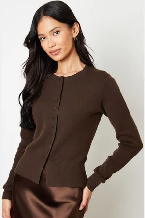 Threadbare Crew Neck Structured Knitted Cardigan38