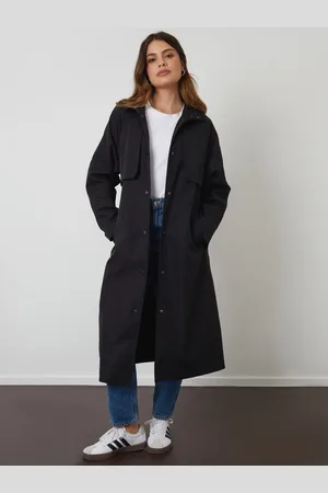 Threadbare Longline Hooded Trench Coat36