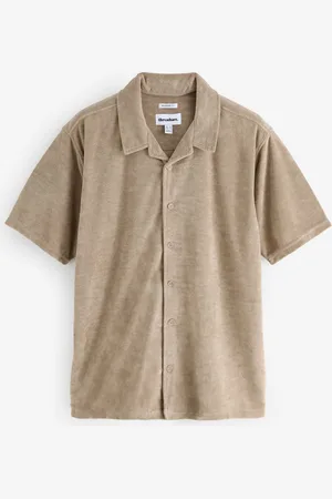 Threadbare Toweling Revere Collar Kortærmet Skjorterlarge