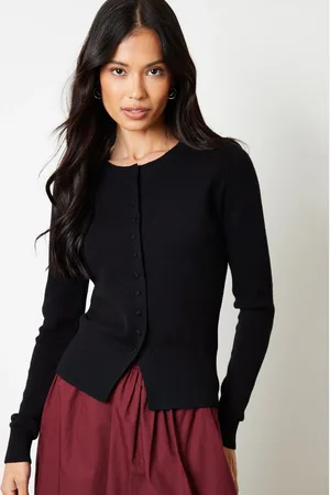Threadbare Crew Neck Structured Knitted Cardigan38