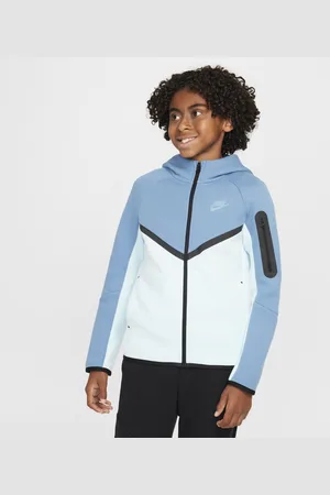 Nike Sportswear Tech Fleece-hættetrøje med lynlås til større børn