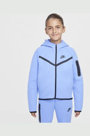 Nike Sportswear Tech Fleece-hættetrøje med fuld lynlås til piger