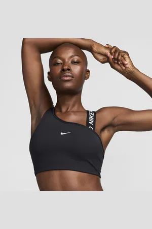 Nike Asymmetrisk Pro Swoosh-sports-bh med medium støtte og indlæg