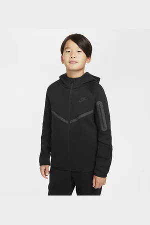 Nike Sportswear Tech Fleece-hættetrøje med lynlås til større børn