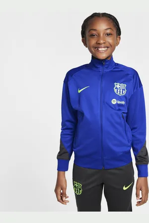 Nike Maskinstrikkede FC Barcelona Strike Third Dri-FIT-fodboldtracksuit til større børn