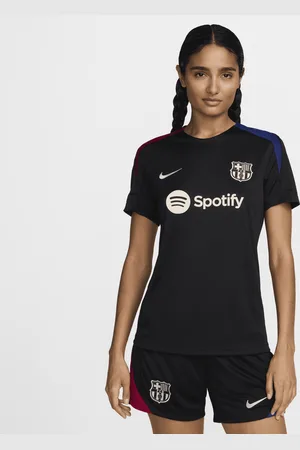 Nike Maskinstrikket FC Barcelona Strike Dri-FIT-fodboldoverdel med korte ærmer til kvinder