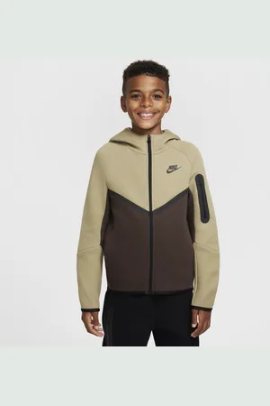 Nike Sportswear Tech Fleece-hættetrøje med lynlås til større børn